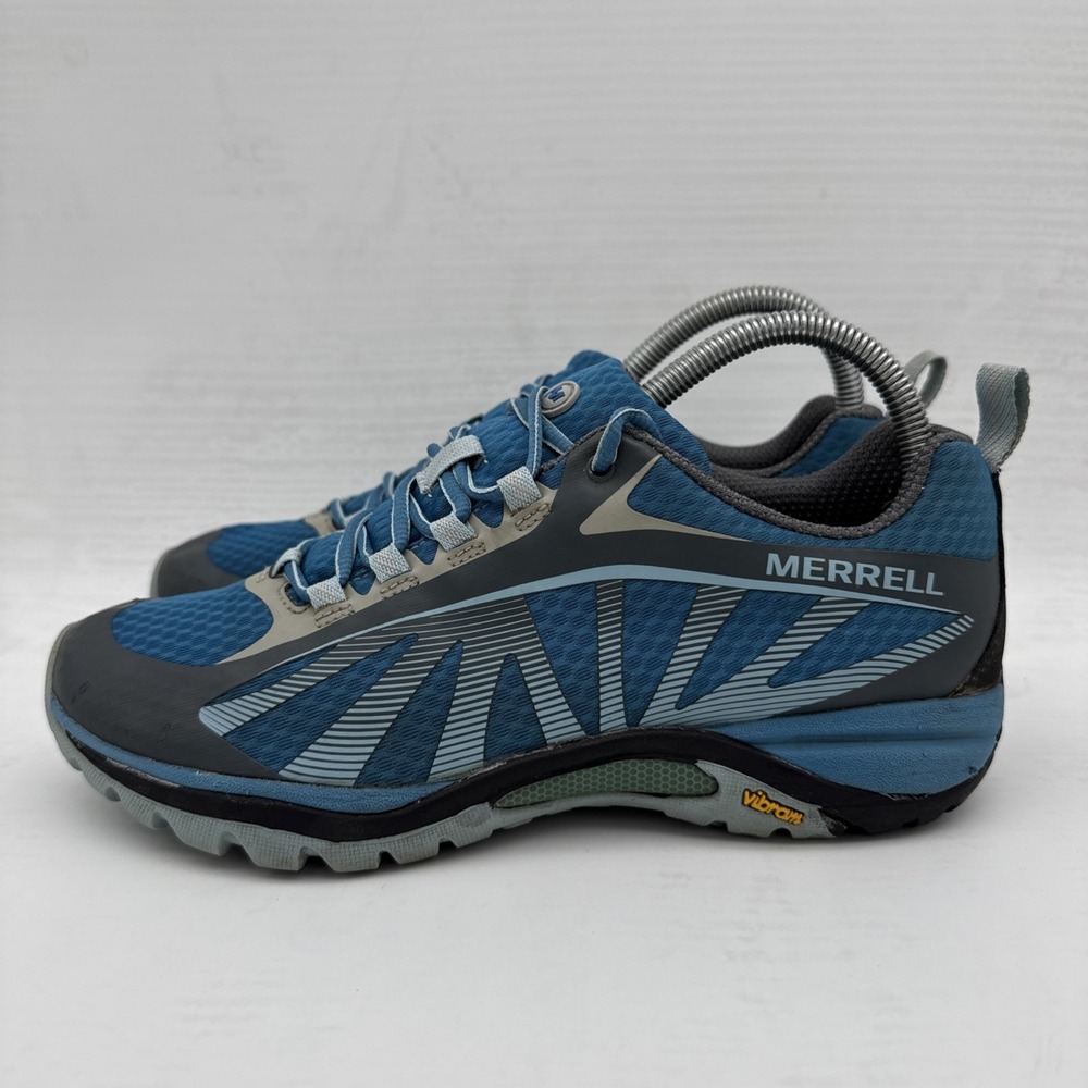 Merrell Shoes Womens 7.5 Siren Edge Hiking Sneakers Blue Low Top Lace Up J37592 - Picture 4 of 16